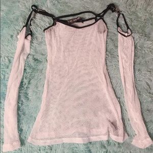 Lip Service Fishnet Transformer Top
